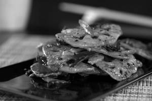 Crispy Lotus Stem With Curry Leaves And Black Pepper (Ak)