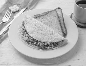 Veggies Overload Omelette With Toast(3 Eggs)
