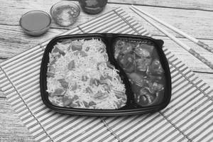 Chilly Chicken Gravy With Veg Fried Rice