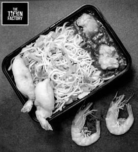 Shrimp Overload ( Prawn Noodles + Prawn Hunan + Batter Fried Prawn )