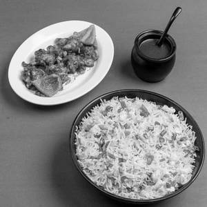 Egg Fried Rice + Chilly Chicken Dry (half)