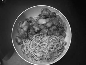 Baby Corn chilli With Chowmein