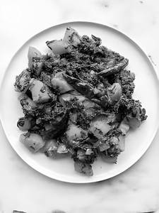 Fried Palak Aloo