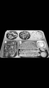 Plain Thali With Sweet Dish