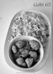 Veg Briyani + Gobi 65  