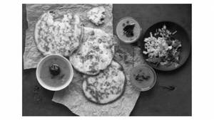 Uttapam With Sambhar And Coconut Chutney