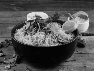 Chicken Biryani With Bone Serves With Gravy
