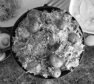 Potato biryani