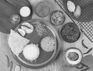 Jumbo Daab Chingri Maharaja Thali