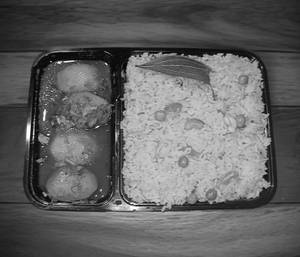 Basanti Polao With Aloo Dum
