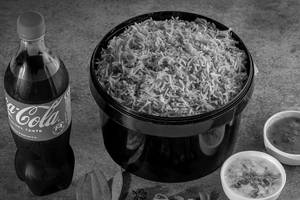 Veg Biryani Family Pack (serves 4-5 People) + Coke 750ml