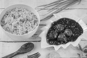 Veg Fried Rice With Veg Manchurian