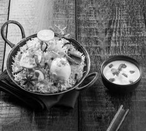 Egg Biryani with Raita