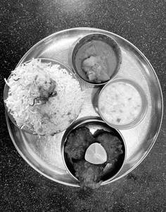 Chicken Biryani with Chicken Kabab