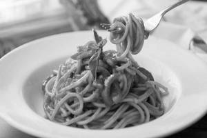 Spaghetti Pasta In Mixed Sauce