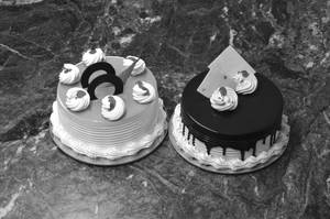 Chocolate Cake + Butterscotch Cake