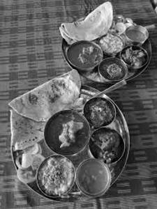 Roti ( 3Pcs )Thali Chicken  2Pcs