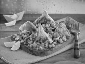 Chole Samosa Chaat