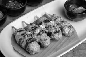Hand Pounded Pork & Sugarcane Skewers (4 Pieces)