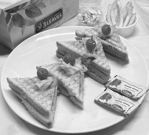 Veg Club Sandwich  + French Fries        