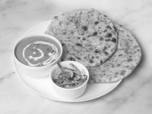 Aloo Pyaz Naan With Dal Makhani