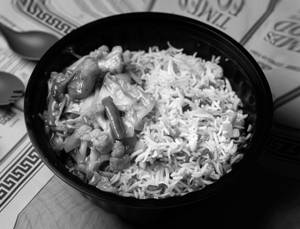 Veg Fried Rice With Mix Veg In Hot Garlic Sauce (Wet)