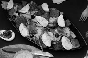 Boiled Egg Caesar Salad