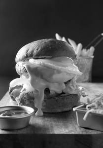 Pulled Chicken Tikka Burger