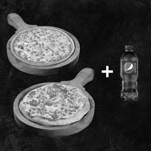 Paneer Onion Pizza + Corn Tomato Pizza + Free Cold Drink 250 Ml