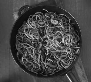 Garlic mushroom noodles