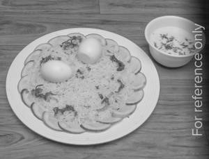 Egg Dum Biryani With Raita