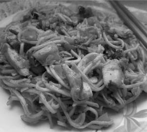 Schezwan chicken noodles