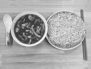 Chicken Spicy Cantonese Noodle ( Pan Fried Gravy Noodles )