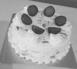 Eggless Gulab Jamun Cake