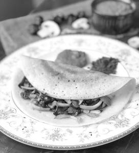 Mushroom Masala Dosa