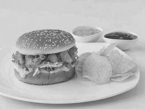 Prawn & Slaw Burger