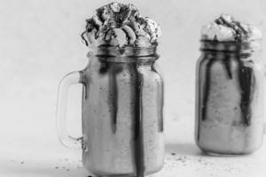 Chocolate smoothie with ice cream