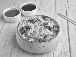 Mushroom noodles.
