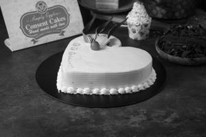 Pineapple Heart Shape Cake