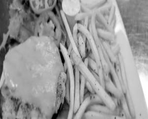 Creamy Chicken Sandwich Served With Fries