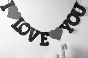 I Love You Paper Banner