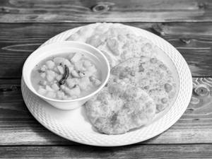Radha Ballavi With Aloo Ki Sabji