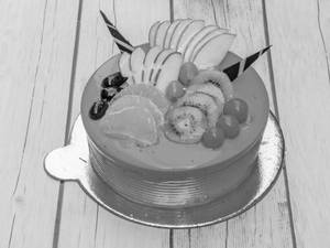 Fresh Fruit Eggless Cake