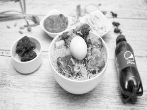 Mutton Biryani Combo 1 ( Mutton Biryani+65 [2 Pieces]+Soft Beverage [200 ml] ))