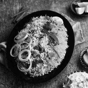 Mutton Biryani With Mutton Curry