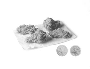 4pc Hot Chicken Wings & 2 Dip