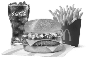 McSaver Triple Cheese Veg Burger Meal.