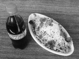 Cheese Farali Bhel With Coke [250 Ml]