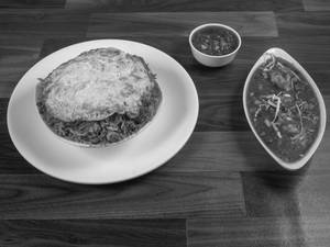 Chicken Triple Schezwan Rice with Omelette  