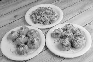 Papdi Chaat + Ragda Puri + Sukha Puri
